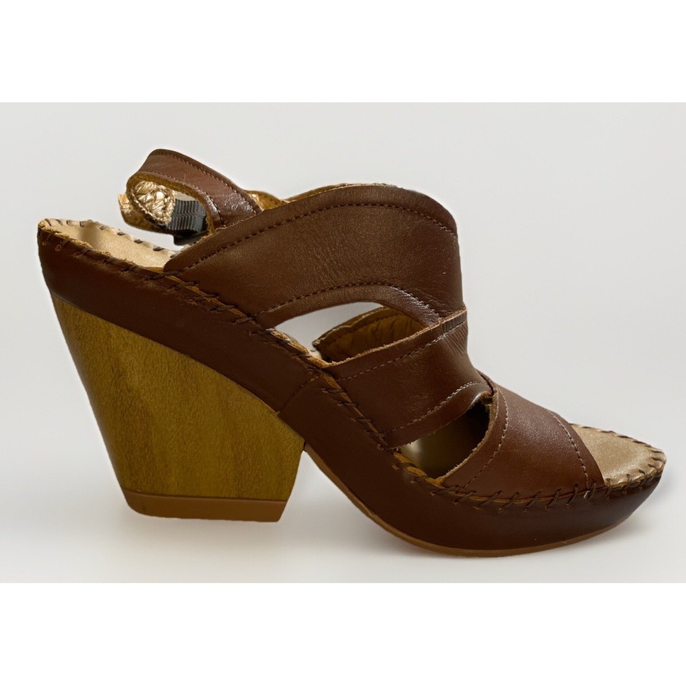 Lobo Solo Leather Platform Susa Sandals 3411 Brown NNB Women's Size 6.5‎ - Picture 8 of 13